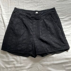 Black Eyelet Shorts